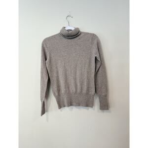 PAUL STUART GRAY PURE CASHMERE TURTLENECK SCOTLAND Sweater Small